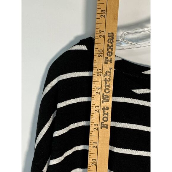 Chico's Women's Striped 3/4 Dolman Sleeve Round Neck Pullover T-Shirt 8/10 P - Picture 9 of 12